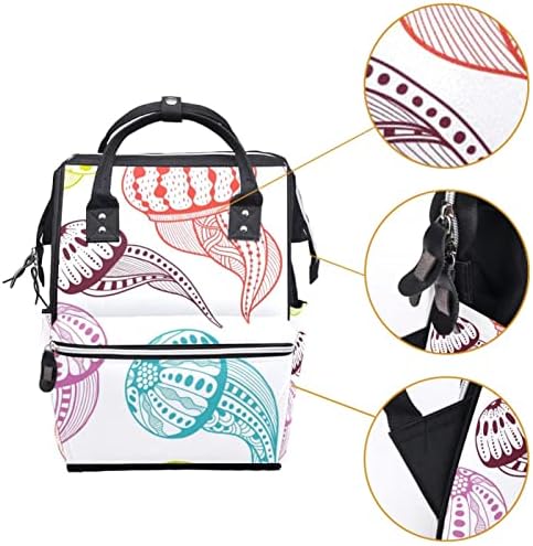 Guerotkr putni ruksak, vrećica za peleni, ruksake Pelenerine, skicira šareni uzorak meduze za životinje
