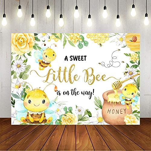 Avezano slatka mala pčela je na putu pozadina Honeycomb pčela beba tuš pozadini žuti cvijet slatko kao može pčela Baby tuš zabava
