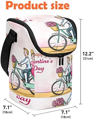 Torbe za ručak za žene i muškarce, izolovana akvarelna torba za ručak za bicikle sa podesivom naramenicom za školu, posao, piknik,