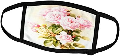 3dRose Paul de Longpre-Shabby Chic Vintage roze ruže-sunce-izblijedjelo. - Navlake Za Lice