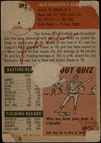 1953. Popis 1 Jackie Robinson Brooklyn Dodgers Fair Dodgers