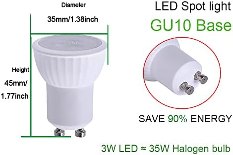 ukzboss MR11 GU10 35mm Mini LED 3w 120v reflektor bez zatamnjivanja mala sijalica zamijenite 35W halogenu sijalicu ekvivalentnu Gu10