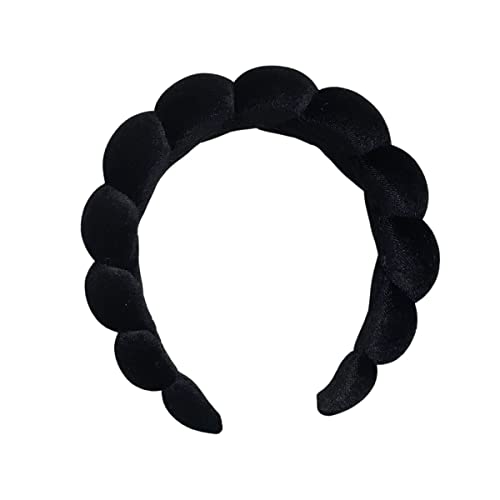 Ženska podstavljena traka za glavu, baršunasta traka za glavu za djevojčice, modni dodaci za oblikovanje kose, Crna
