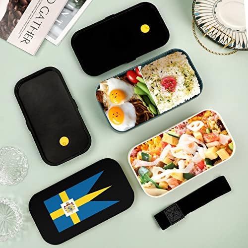 Royal Swedish zastava Bento ručak kutija za curenje Bento kutija za hranu sa 2 odjeljka za izlet izlaza