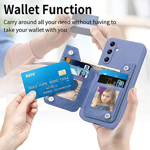 Ysnzaq torbica za novčanik sa zatvaračem za Samsung Galaxy A34 6.6, PU kožni sklopivi držač magnetnih kartica poklopac telefona za