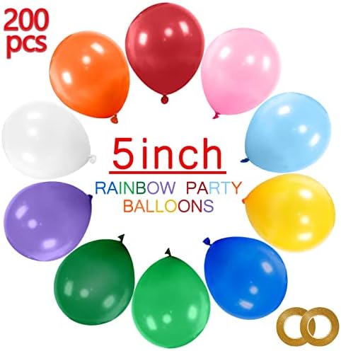 200kom baloni 5 inča razne boje Mini Rainbow baloni od lateksa mali šareni baloni za zabave za rođendansko vjenčanje Baby Shower Anniversary
