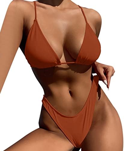 Tange bikini kupaći kostim za žene srednje boje jednobojni kupaći kostimi na plaži sa vezicom bez leđa Push Up 2 komada kupaćih kostima