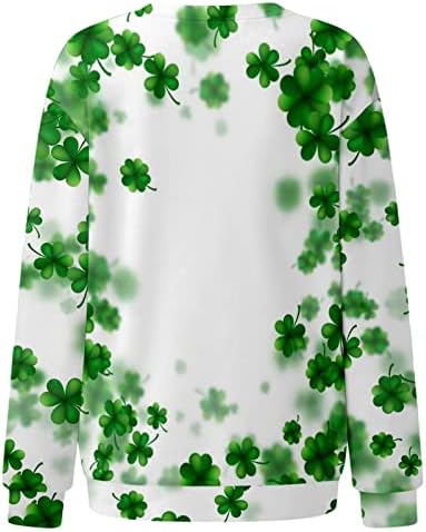 Ženske Casual majice St. Patricks dan djetelina Duks Crewneck Dugi rukav pulover vrhovi Meki labavi poklon bluze