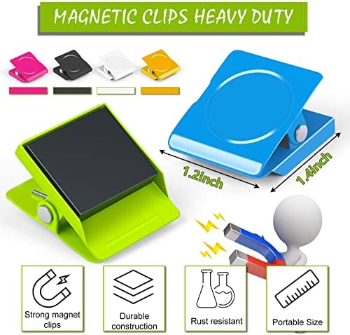 Magnetni isječci 12 pakovanja MAGNET METAL CLIP, magnetni klip jaki hladnjak magneti kopče za kuću, školu, viseće fotografije, bilješka
