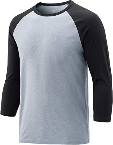 TSLA muške košulje od 3/4 rukava, casual dinamičke pamučne majice od pamuka, atletski sportski dres vrh