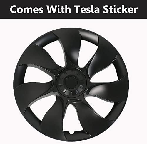 Yosayusa Tesla Model y Poklopac kotača Hubcaps 19 inčni Hub poklopac Zamjena ABS set od 4 mat crna 2019-2023 model y dodaci