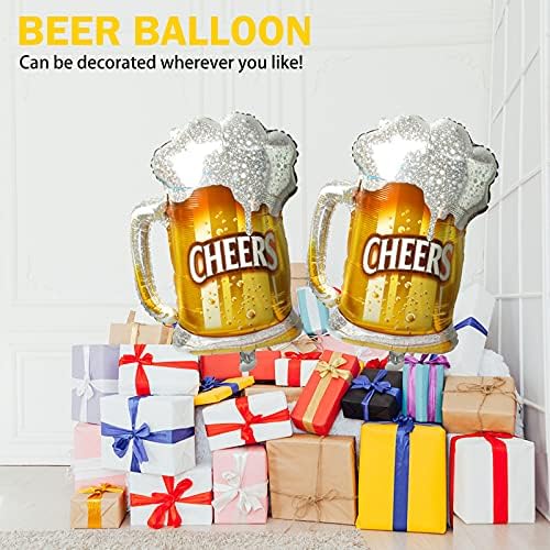 Bieufbji Beer Cup baloni Set 2, pivo šolja Cheers folija baloni Fit za ljeto Party, festival piva, Rođendanska zabava vjenčanje i